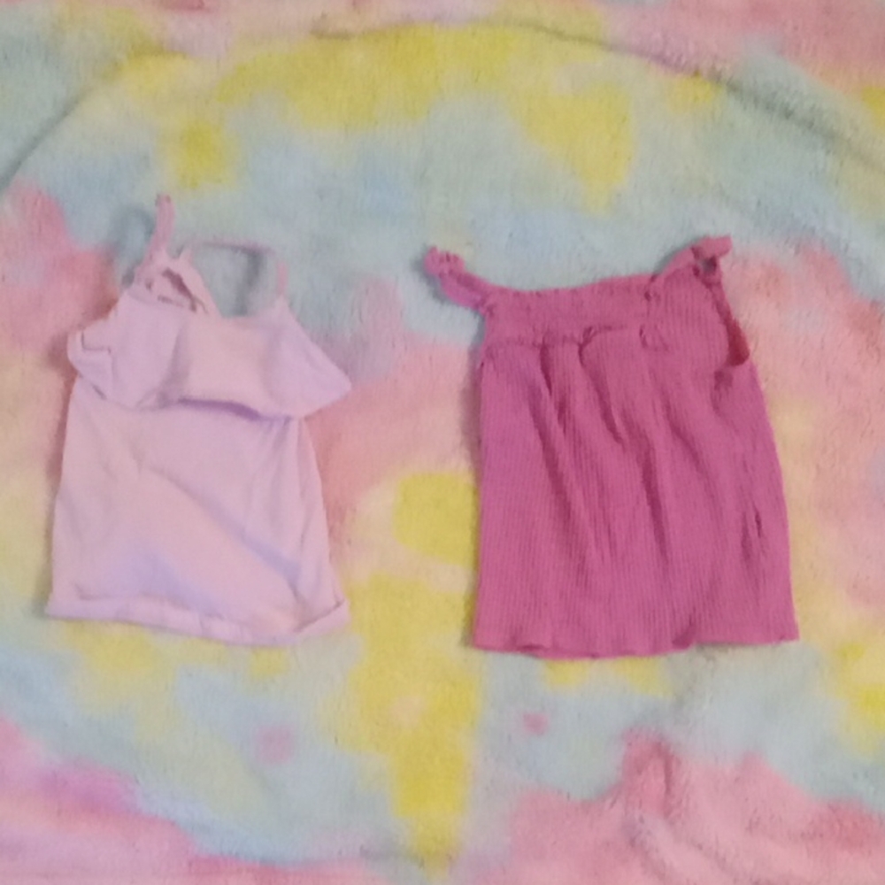 OshKosh B'gosh Pink and Purple Tank Tops Soft Casual Wear